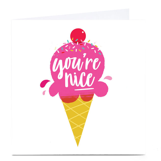 Personalised Hello Munki Card - You're Nice 