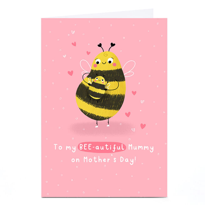 Personalised Jess Moorhouse Mother's Day Card - Bee-autiful Mummy
