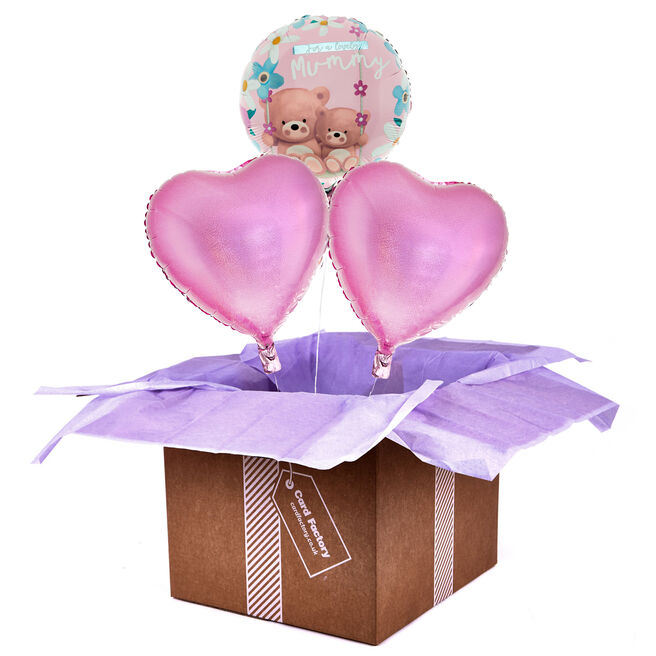 Hugs Bear Mummy Balloon Bouquet - DELIVERED INFLATED!