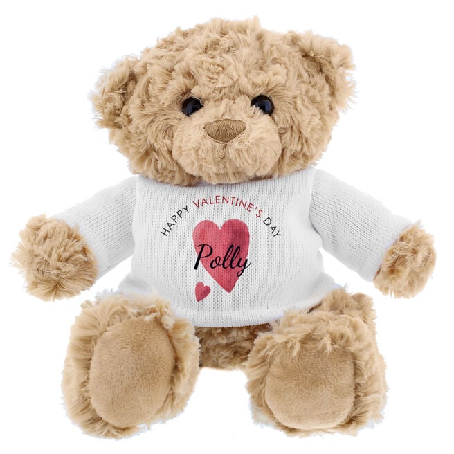 Personalised Happy Valentine's Day Teddy Bear