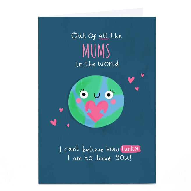 Personalised Jess Moorhouse Mother's Day Card - Lucky To Have You