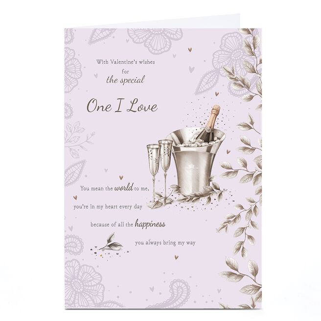 Valentine's Day Card - Chilled Champagne, One I Love