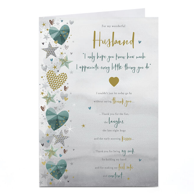 Birthday Card - Appreciate Every Thing, Husband