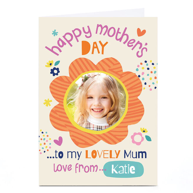 Photo Bev Hopwood Mother's Day Card - Mum Orange Flower
