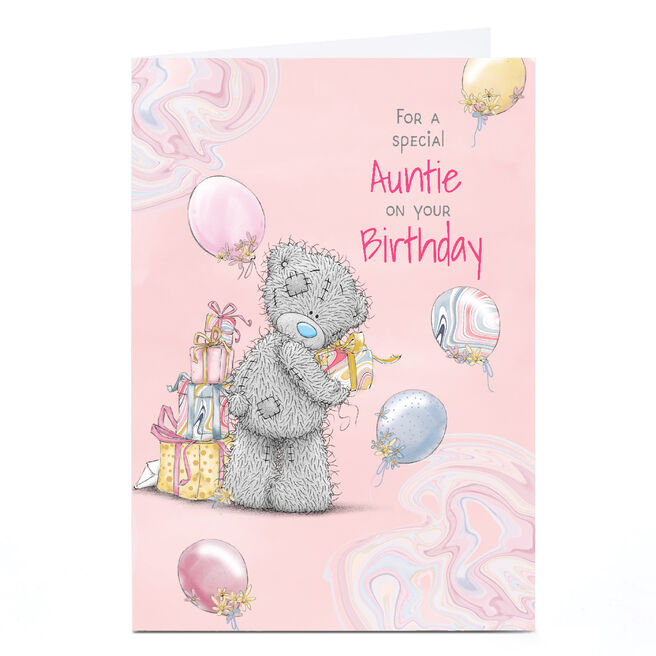 Personalised Tatty Teddy Birthday Card - Special Auntie