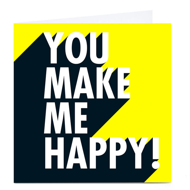 Personalised Hello Munki Card - You Make Me Happy 