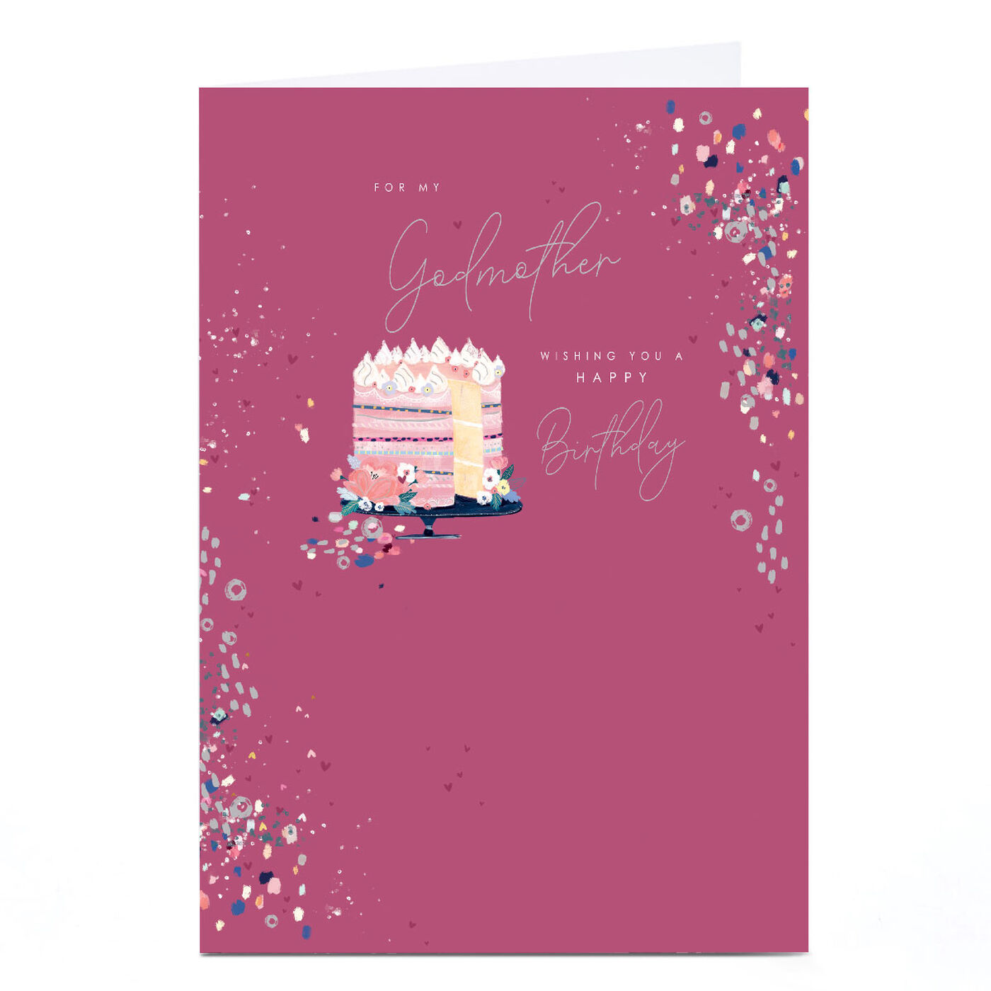 Buy Birthday Card - Tiered Cake, Godmother for GBP 1.99 | Card Factory UK