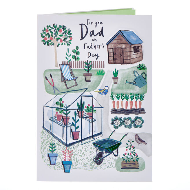 Dad Gardening Scene Father's Day Card