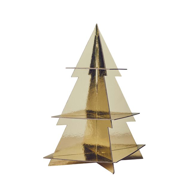Gold Christmas Tree Cake Stand