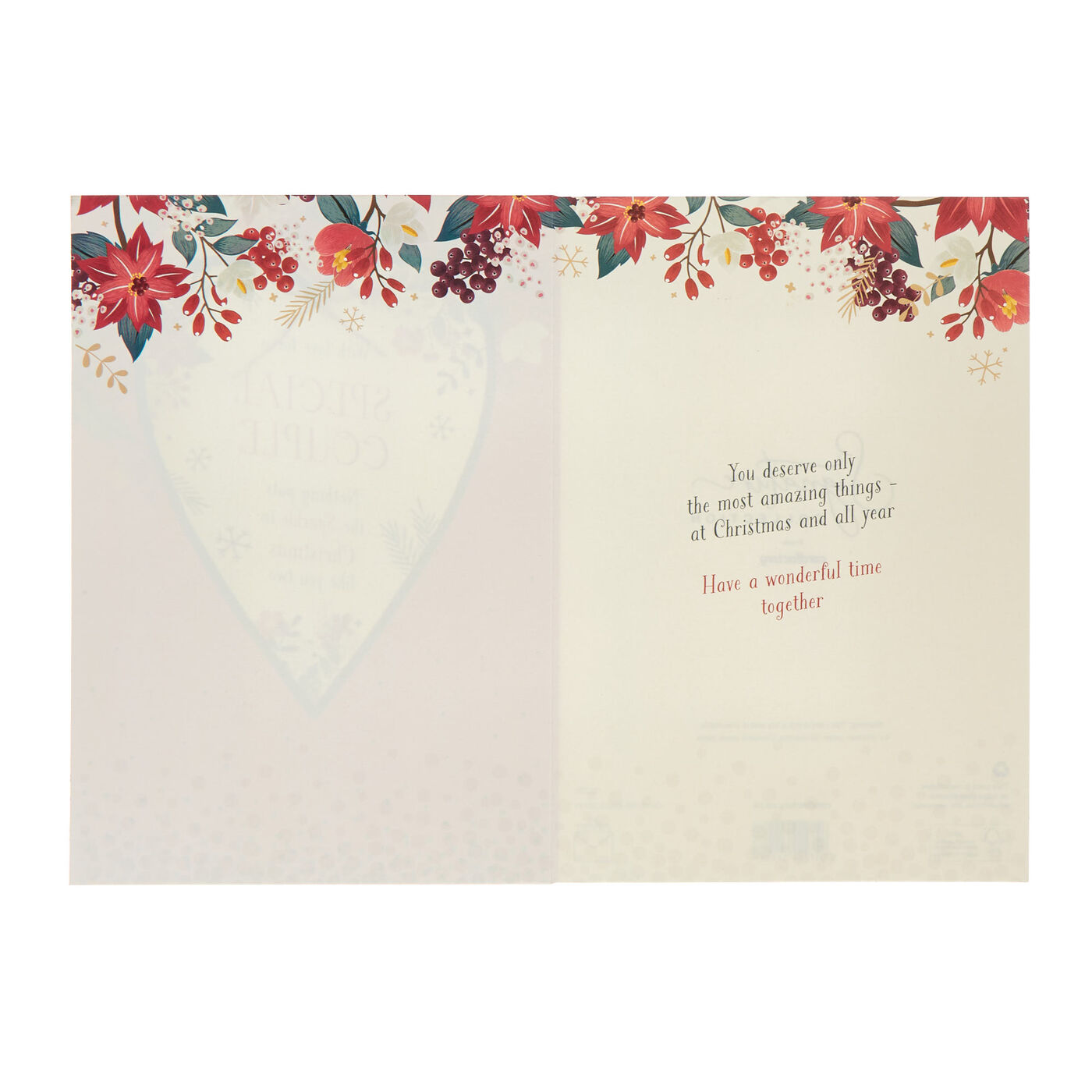Buy Special Couple Heart Floral Christmas Card for GBP 1.29 | Card ...
