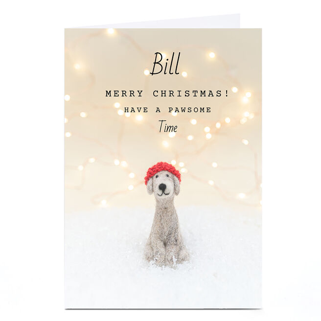Personalised Lemon & Sugar Christmas Card - Dog