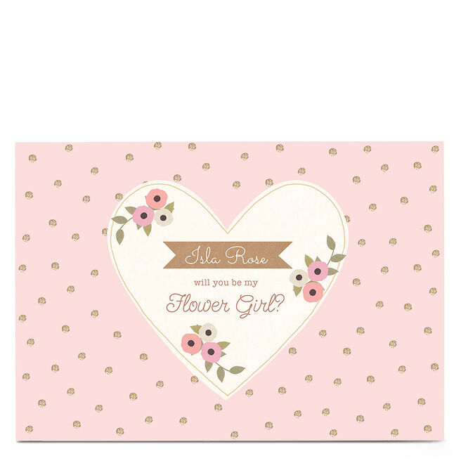 Personalised Wedding Card - Be My Flower Girl