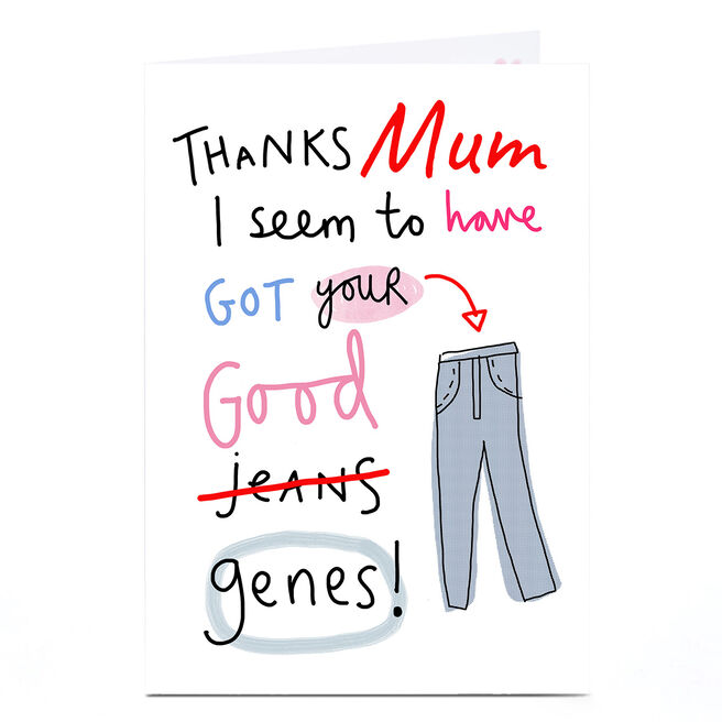 Personalised Lindsay Loves To Draw Card - Got Your Good Jeans!