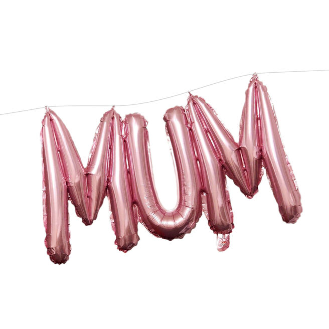 Mum Air-Fill Foil Letter Balloon Banner Kit
