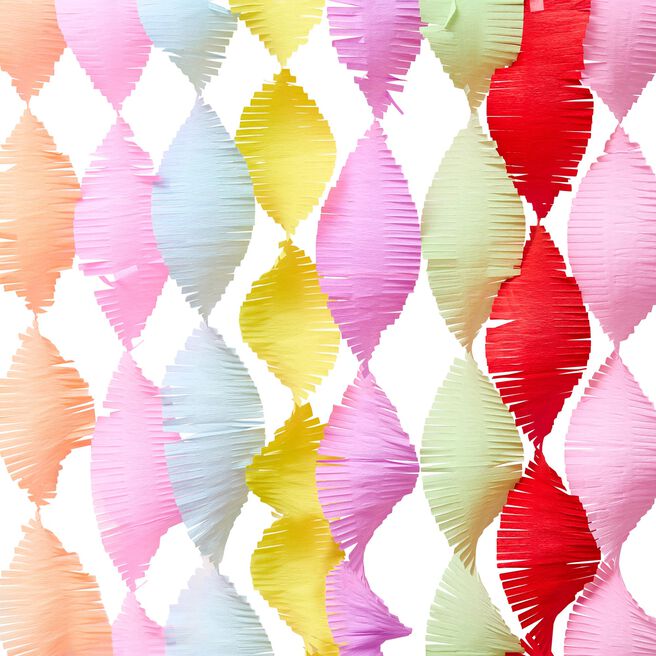 Bright Banquet Crepe Streamers - Pack of 8