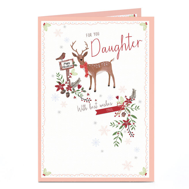 Personalised Christmas Card - For You Daughter