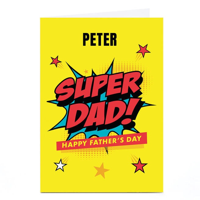 Personalised Hello Munki Father's Day Card - Super Dad