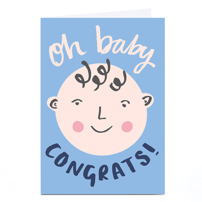Personalised Ashley Le Quere New Baby Card - Boy 