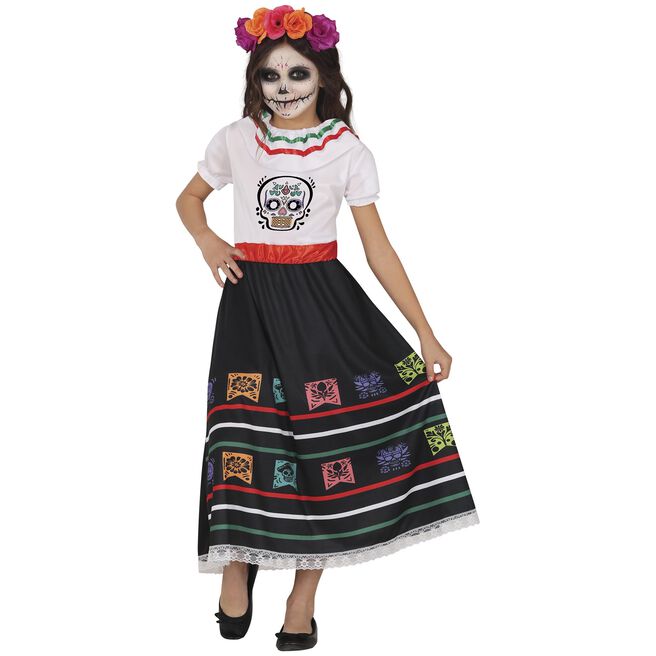 Skull Catrina Children's Fancy Dress Costume 