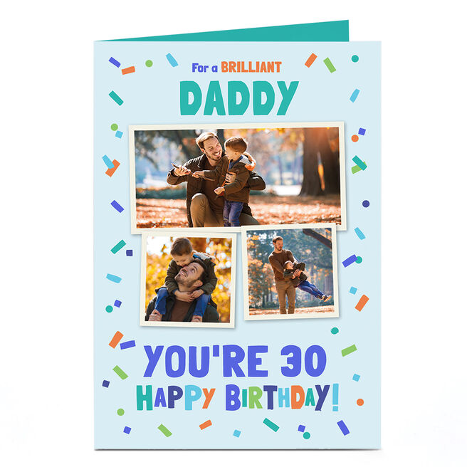 Photo Birthday Card - Brilliant Confetti