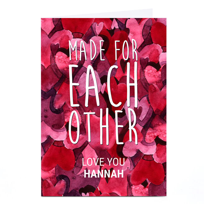 Personalised Punk Valentine's Day Card - Made For Each Other
