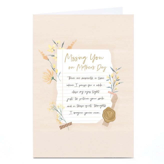 Mother's Day Card - Missing You On Mother's Day