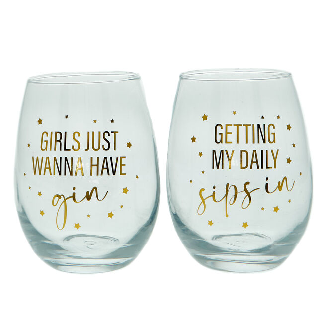 Girls Just Wanna Have Gin Twin Tumbler Set