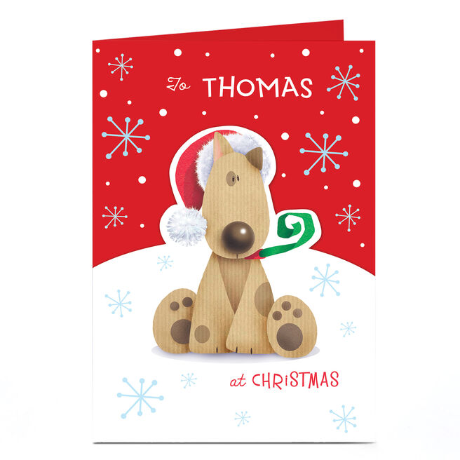 Personalised Christmas Card - Festive Puppy
