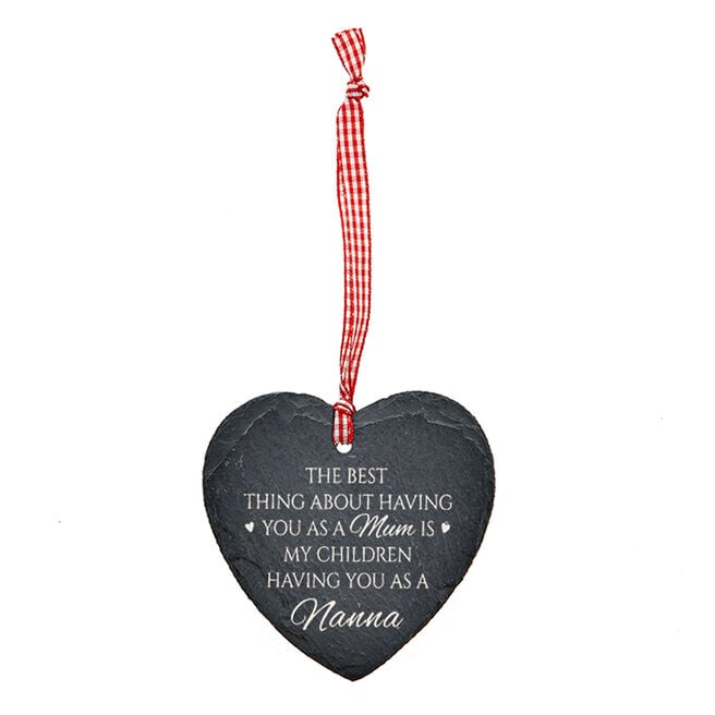 Personalised Engraved Heart Shaped Slate Hanging Keepsake - The Best Thing