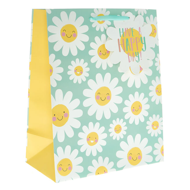 Happy Day Daisies Large Portrait Gift Bag