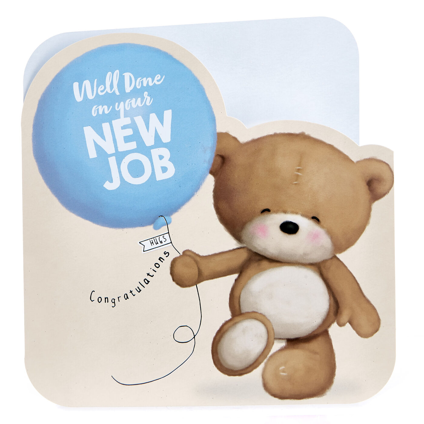 Buy Platinum Collection Hugs Bear New Job Card Well Done for GBP 0.45