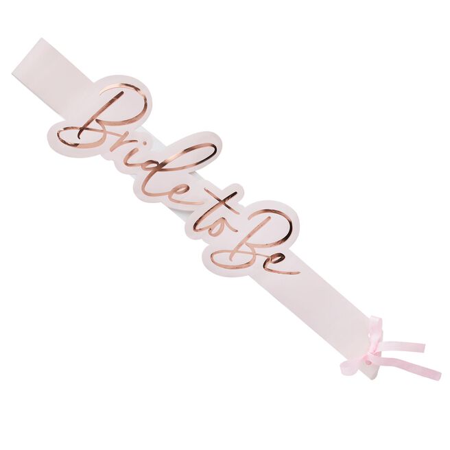 Bride To Be Paper Sash