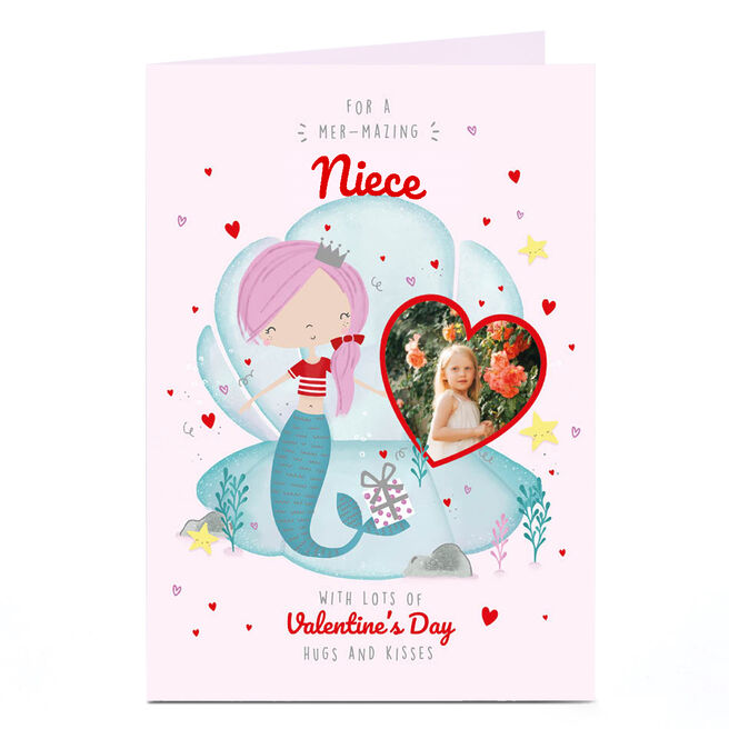 Photo Valentine's Day Card - Mer-Mazing Niece