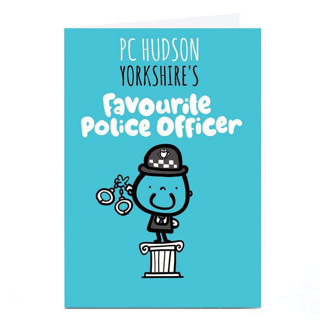 Personalised Fruitloops Card - Favourite Police Officer