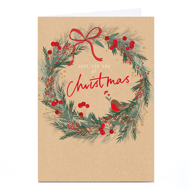 Christmas Card - Kraft Wreath