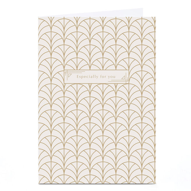 Personalised Birthday Card - Gold pattern
