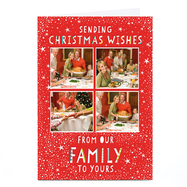 Photo Christmas Card - Christmas Wishes From Our Family To Yours