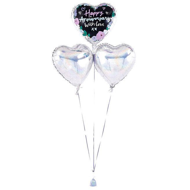 Happy Anniversary Romantic Balloon Bouquet - DELIVERED INFLATED!