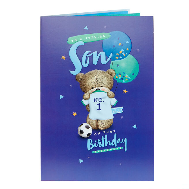 Hugs Bear Birthday Card - Special Son No.1