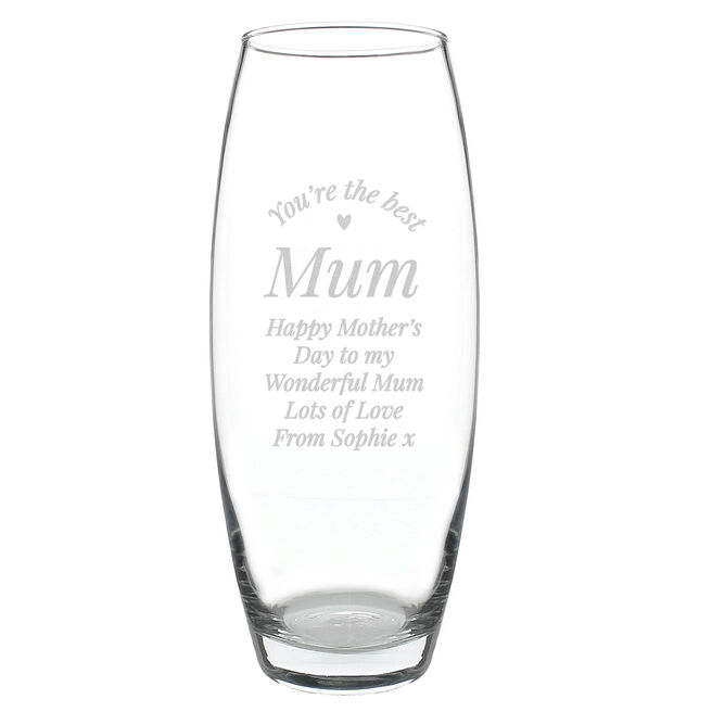 Personalised You're The Best Glass Vase