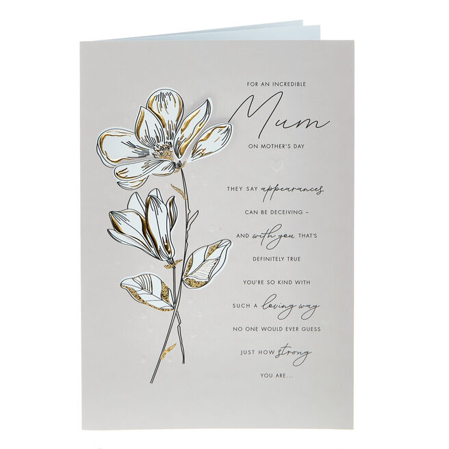 Incredible Mum Gold Flower Mother's Day Card
