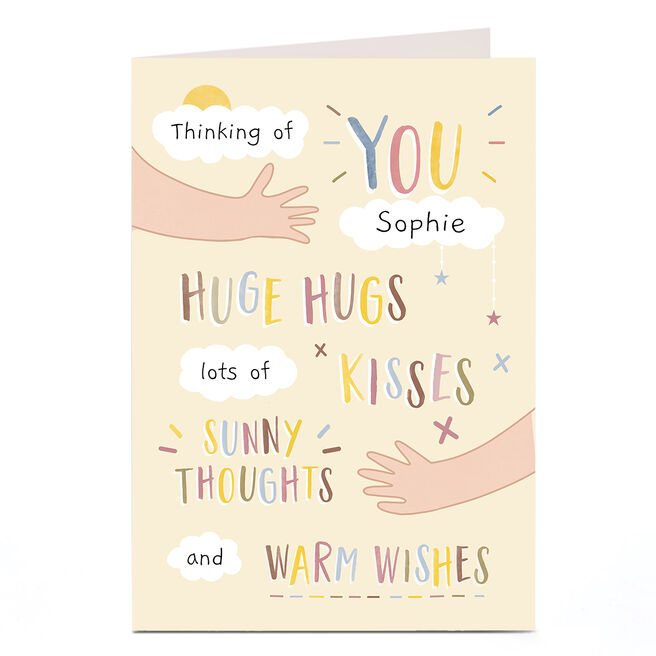 Personalised Thinking Of You Card - Huge Hugs