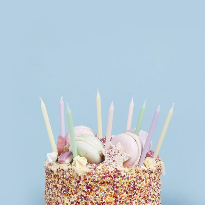 Pastel Skinny Cake Candles - Pack of 12