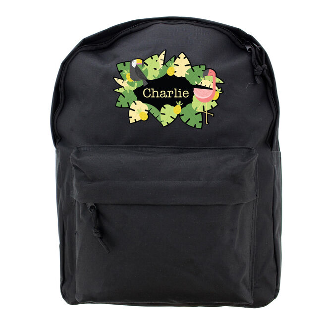 Personalised Backpack - Tropical Flamingo