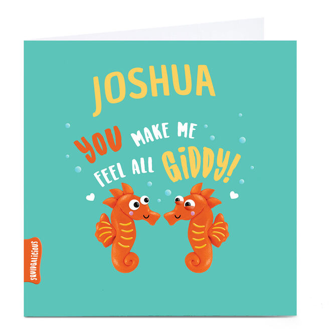 Personalised Squidgalicious Card - Feel All Giddy 