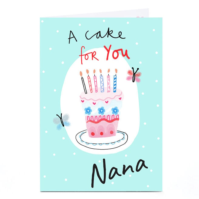 Personalised Lindsay Loves To Draw Card - A Cake For You