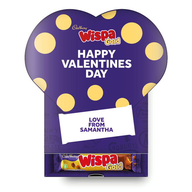 Personalised Cadbury Wispa Gold Favourites Box - Heart Design