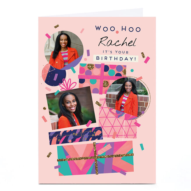 Personalised Birthday Photo Card - Woo Hoo