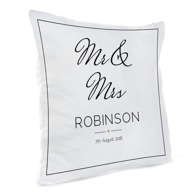 Personalised Cushion - Wedding Date & Names