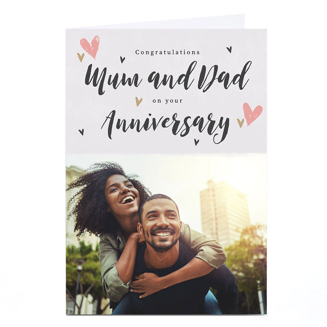 Personalised Anniversary Photo Card - Mum and Dad 